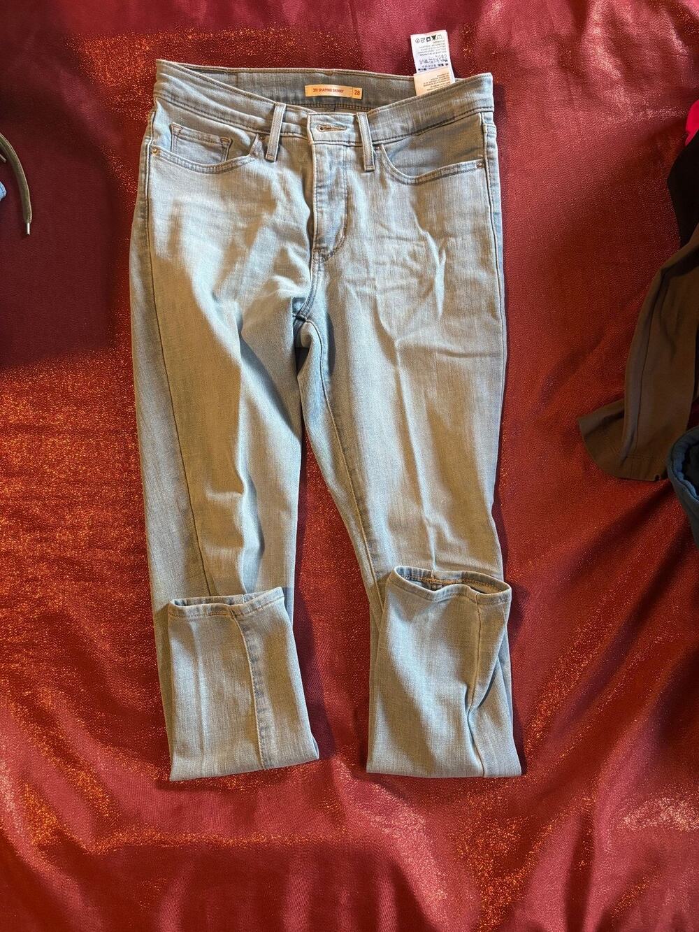 Levis Jeans Womens 28 31 Shaping Skinny Light Blue Stretch Denim Mid Rise Casual